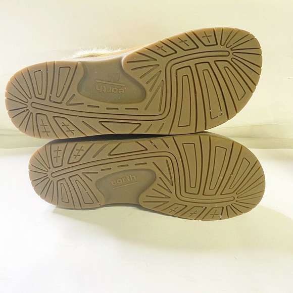 EARTH ORIGINS Boots Mid Calf Suede Leather Faux Fur sz 7.5 - Picture 5 of 7